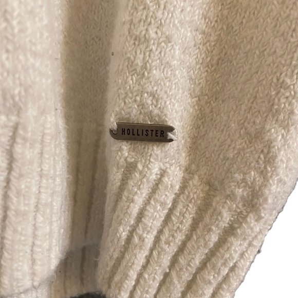 Hollister Sweater Women's XS White Aztec Print Crew Neck Long Sleeve Pullover - Picture 4 of 5